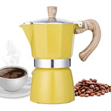 Cafetera Moka Italiana 6 Tazas (300ml) Amarillo 