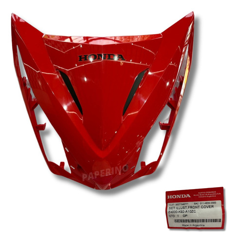 Pechera Frente Original Roja Honda Wave 110s Honda Paperino