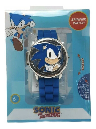 Reloj Sonic The Hedgehog Spinner Ldc Digital Color De La Correa Azul