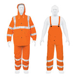 Conjunto Impermeable Reflejante Naranja T Chica 17407 2 Pz