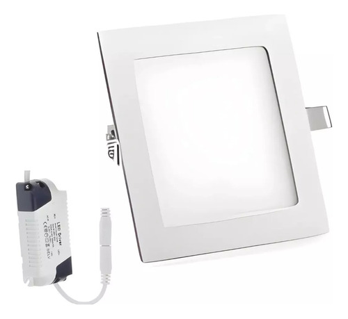 Foco Panel Plafón Led 18w Embutido Cuadrado Luz Frio