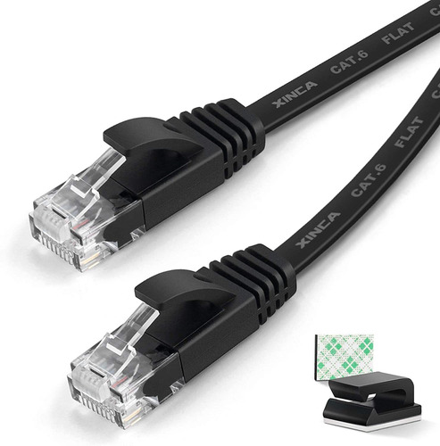 Cable Ethernet Cat6 De 100 Pies, Cable Lan De Red Plano...