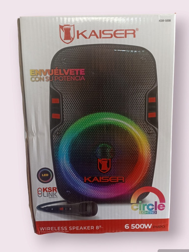 Bocina Bafle Kaiser Ksr 8 Pulgadas Recargable Bluetooth 