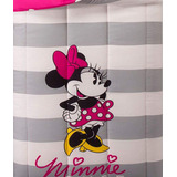 Franco Disney Minnie Mouse Edredón Individual Gris Y Blanco