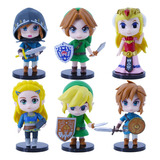 6pcs The Legend Of Zelda Link Acción Figura Modelo Juguete