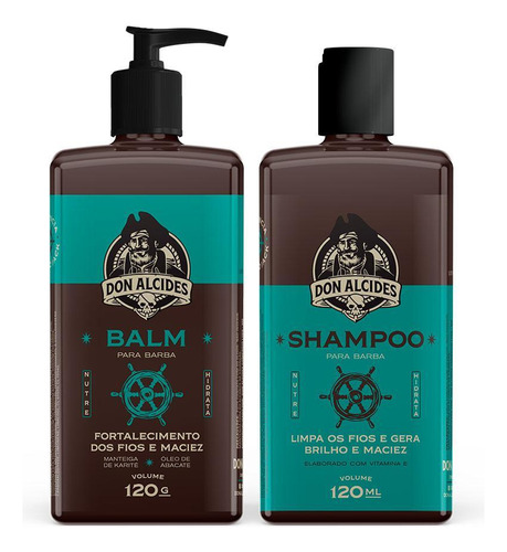 Kit Balm E Shampoo Para Barba Don Alcides Calico Jack