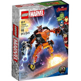 Lego Set De Construccion Super Heroes Armadura Robótica De Rocket 76243 98 Piezas En Caja