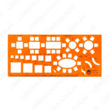 Plantilla Flexible Pizzini Dibujo Técnico 5809 Muebles 1 Color Naranja