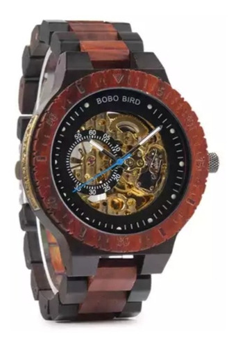 Reloj Bobo Bird De Madera De Bambu Skeleton