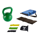 Kit Pesa Rusa 8 Kg + Colchoneta Bolso + Bandas Latex Famfit