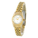 Relogio Mondaine Feminino Dourado Riviera Pequeno Original Cor Do Fundo Prateado