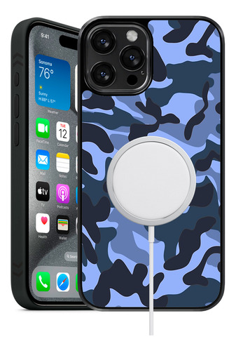 Funda Compatible Mag-safe Para iPhone Militar Camuflaje !