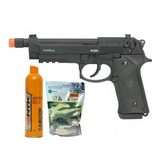 Pistola De Airsoft Gbb M92 Black Full Metal Blowback 6mm