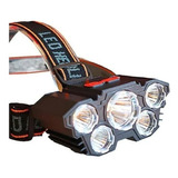 Linterna Frontal 5 Led Impermeable Recargable Por Usb