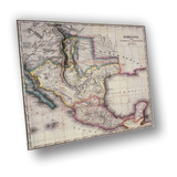 Cuadro Canvas Bastidor Decoración Mapa México 1822 82x80