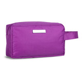 Necessaire Estojo Impermeável Viagem Cosméticos Organizador Cor Roxo