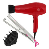 Secador De Cabelo Gama 2100w Profissional Bl + Prancha 410°f