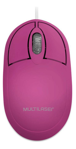 Mouse Multilaser Classic Rosa Mo304