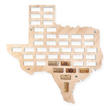 Mapa De Corcho De Vino De Texas Bronceado