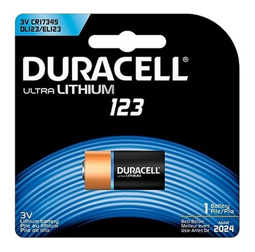 Pila Litio 123 Cr17345 Ultra Lithium Duracell