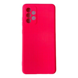 Capa Capinha De Silicone Compatível A52 /a52s Int. Aveludad0 Cor Rosa Neon