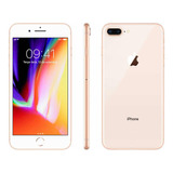 iPhone 8 Plus 64gb Dourado Saúde Da Bateria 100%+brindes 10x