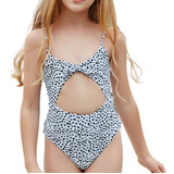 Conjunto De Bikini Con Bonito Estampado Navideño Para Niñas,