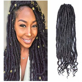 Mychanson 24  Goddess Faux Locs Trenzas De Pelo De Ganchillo