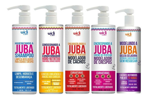 Kit Widi Care Juba Cabelos Cacheados E Crespos 5 Itens