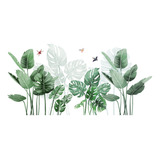 Plantas Tropicales, Hojas, Pared, Habitación, Plantas Verdes