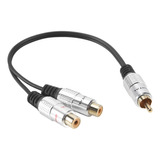 Adaptador De Metal Rca Hembra A Doble Macho De 2 Rca Chapado