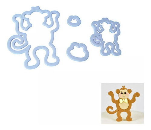 Cortadores Fondant Para Cucpake Changuito Chango Baby Shower