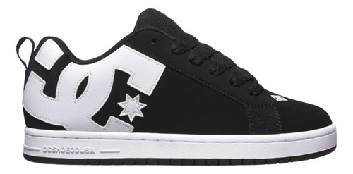 Tenis Dc Shoes Hombre Court Graffik  Negro Casual Skate | Envío gratis