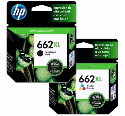 Combo 662xl Hp Originales Negro + Tricolor