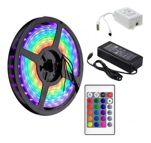 Cinta Luces Tira 300 Led 5 Metros Rgb Multicolor +control