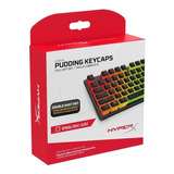 Set 104 Hyperx Pudding Keycaps Double Shot Pbt Negro 