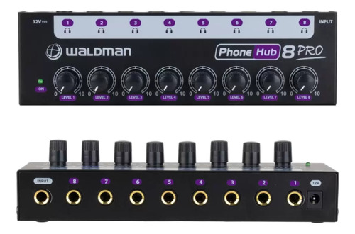 Amplificador De Fone 8 Canais Waldman Ph-8p Phonehub 8 Pro