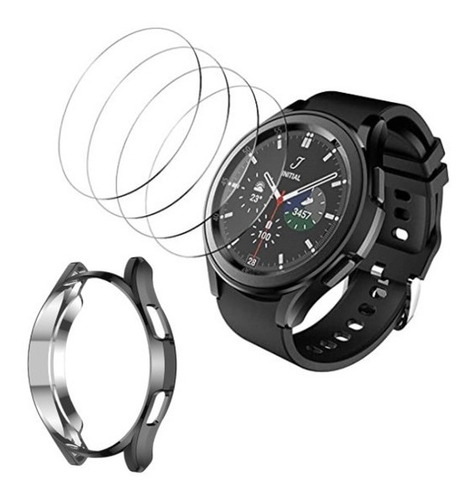 Protector Carcasa + Vidrio Para Samsung Galaxy Watch4 42mm