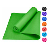 Tapete Yoga Pilates Fitness Ejercicio Portátil 3mm Grosor Color Verde