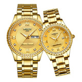 Relógios De Casal Nibosi Luxury Quartz, 2 Peças