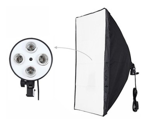 Softbox E27 Quadruplo Ideal Youtubers Bivolt