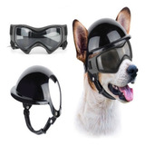 Casco Con Lentes Para Perro Pequeño A Mediano Para Moto