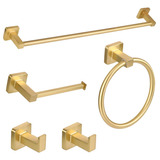 Sets 5 Accesorios Para Baño De Acero Inoxidable - Dorado