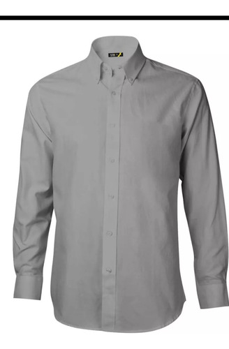 Camisa Oxford Activex Manga Larga Gris Talla Xl