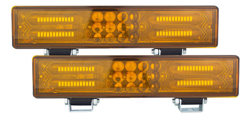 Par De Faros Luz Ámbar 60 Leds Tunelight Camiones/jeep 239w