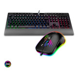 Kit Teclado E Mouse Gamer Led Rgb  Rainbow Abnt2 Usb Barato