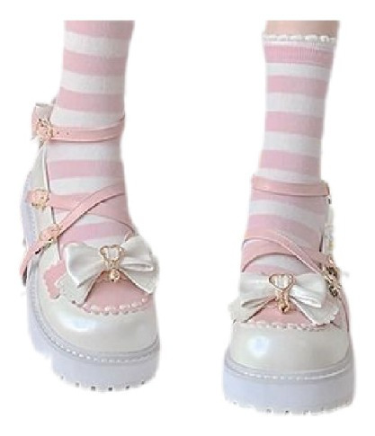 Zapatos De Plataforma Mary Jane Lolita Lindo Lazo Chica [s]
