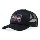 Gorra Quiksilver Standars Trucker Negro Violeta Importada