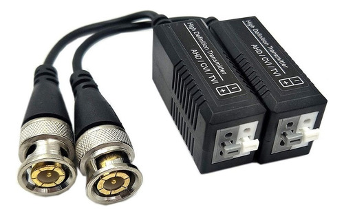 Par Balun De Video Profussional Conector Bnc Câmera Cftv Ahd