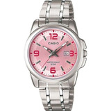 Reloj Casio Ltp1314 Mujer Fechador Rosa 